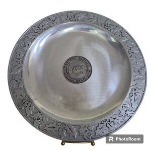 Vintage Hernando County Kennel Club Pewtarex Dog Show Trophy Promo Plate